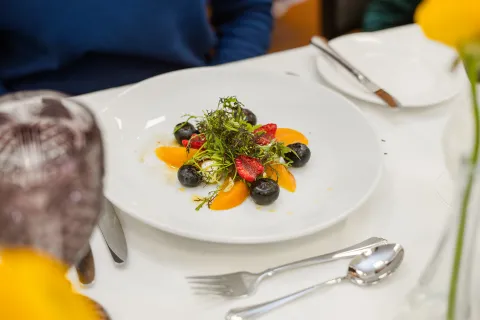 Plated food